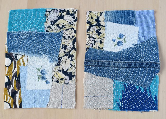 Nehmen Sie die Heftfäden heraus und bügeln Sie die Stücke