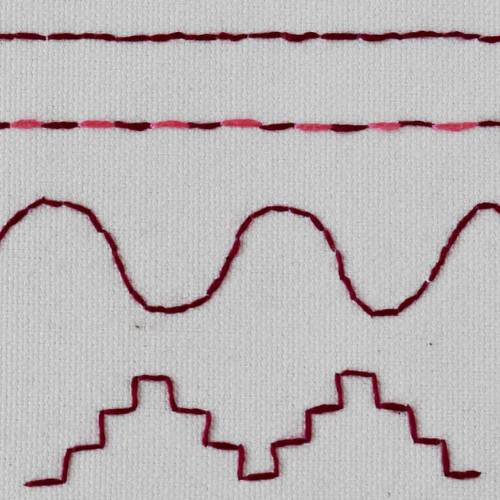 simple lettering: Holbein Stitch Holbein Stitch embroidery