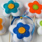 Floral Spring Felt Ornaments: DIY Tutorial and Free Pattern Download