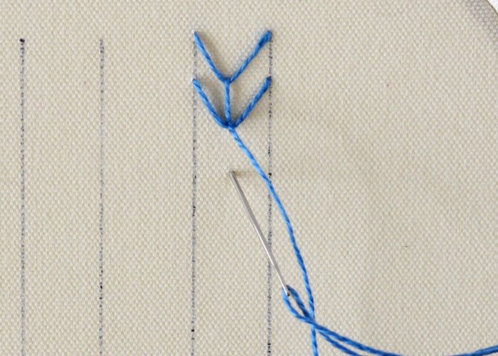 Connected Fly stitch Step5