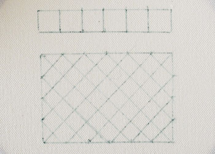 Fächerstich Schritt 1