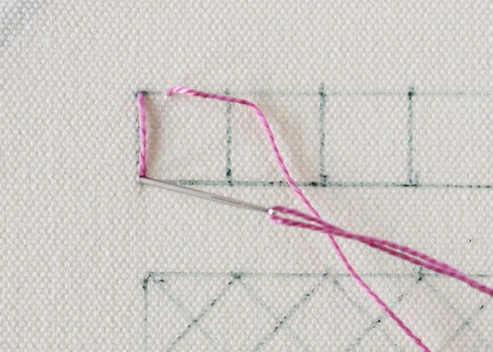 Fächerstich Schritt 3