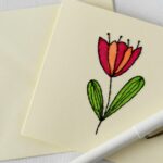How to make hand embroidered cards + Free PDF pattern for Mother’s Day or Birthday card