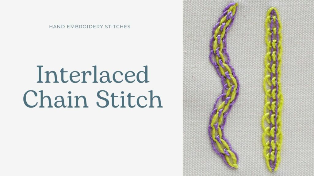 Tutoriel de broderie au point de chaînette entrelacé