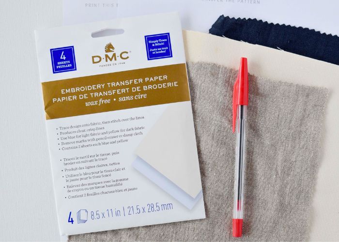 Tools and materials for transferring embroidery designs with carbon paper