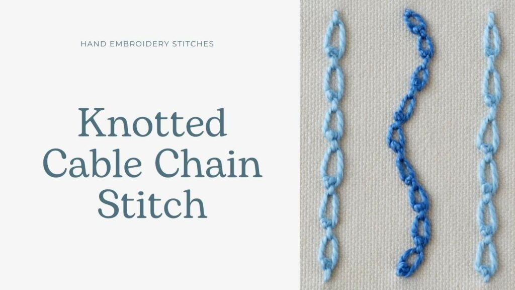 Tutoriel de broderie au point de chaînette torsadé noué