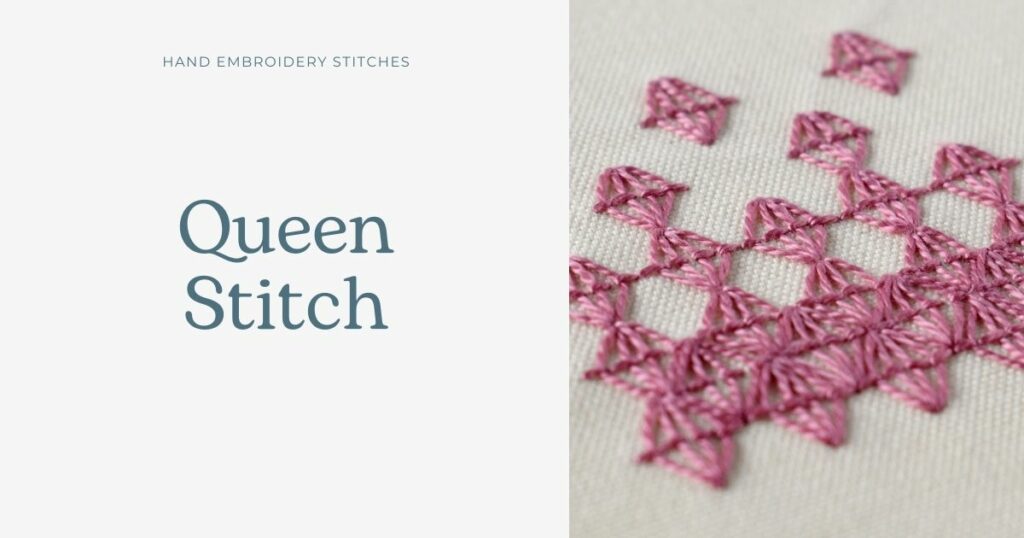 Tutorial de bordado a mano Queen Stitch