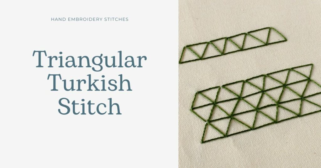 Tutoriel de broderie au point turc triangulaire