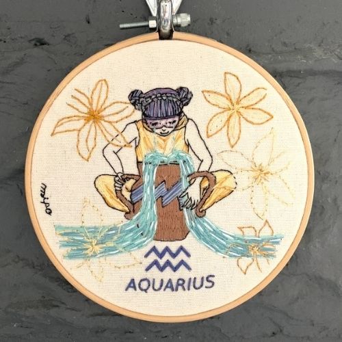 Aquarius - astrologisches Stickset von mipomipoHandmade auf Etsy