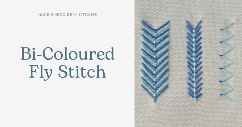 Tutoriel de broderie au point de mouche bicolore