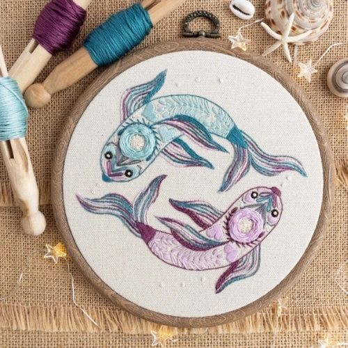 Fische Hand Stickerei PDF Anleitung von TheHoopInHand auf Etsy