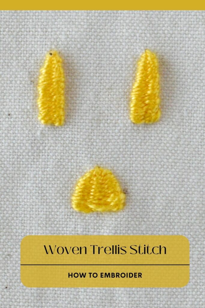 Eye-Catching Texture with Woven Trellis Stitch