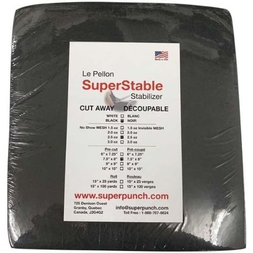 Superpunch cutaway 2.5 oz stabilizer for embroidery on Amazon